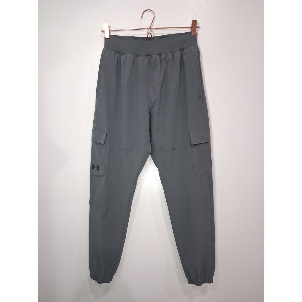 Under Armour Gray Cargo Joggers Womens Medium Athletic Pants Recycled Polyester